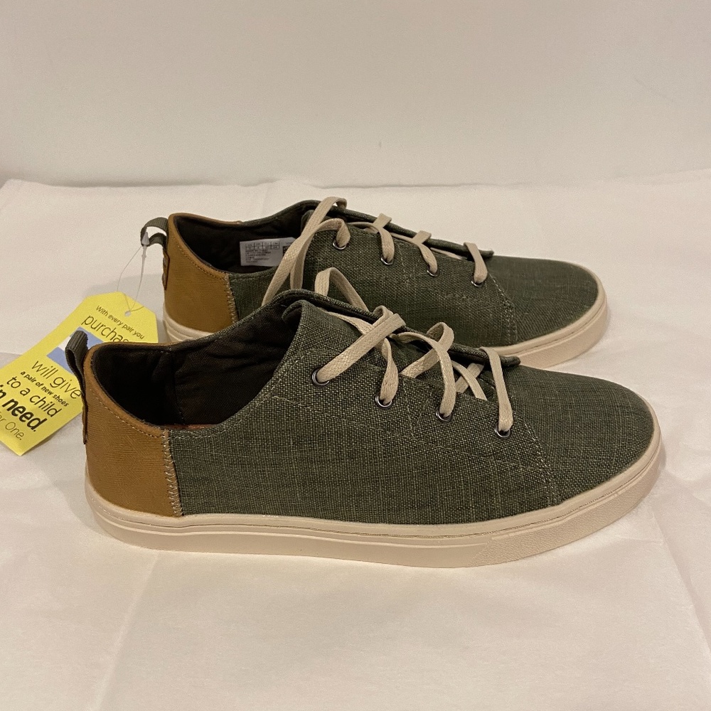TOMS Youth Lenny Novelty Textile Sneaker Size 5
